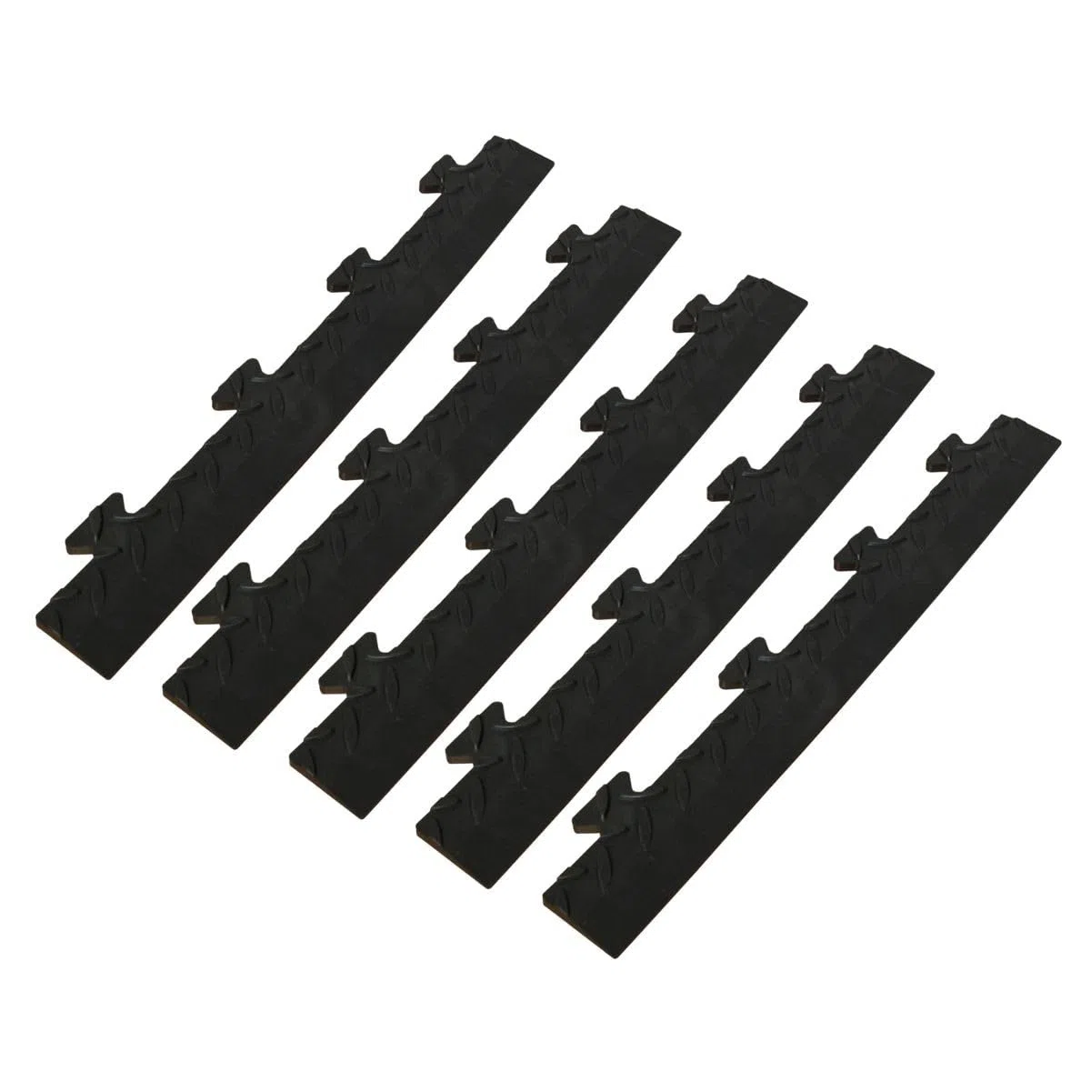 INTEC - Confezione di 5 cordoli maschi per piastrelle in PVC nero con clip per pavimento antiscivolo quadrato Garage Atelier PS50CRN/M