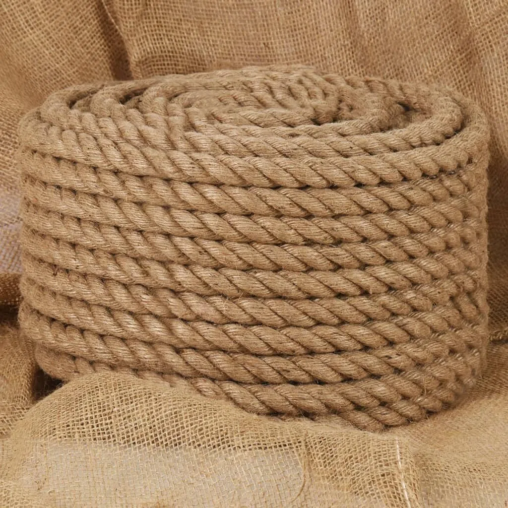 vidaXL Corda in Juta Lunga 100 m Spessa 16 mm, Corda di Iuta, spago, Corda Decorativa, Corda, spago di Iuta, Corda per Artigianato