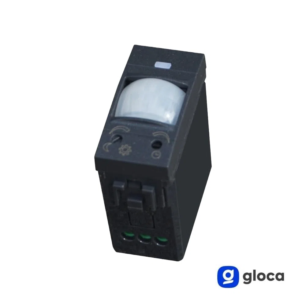 gloca Sensore Movimento 1P Con Set TEMPO/LUX Compatibile Living (Nero)