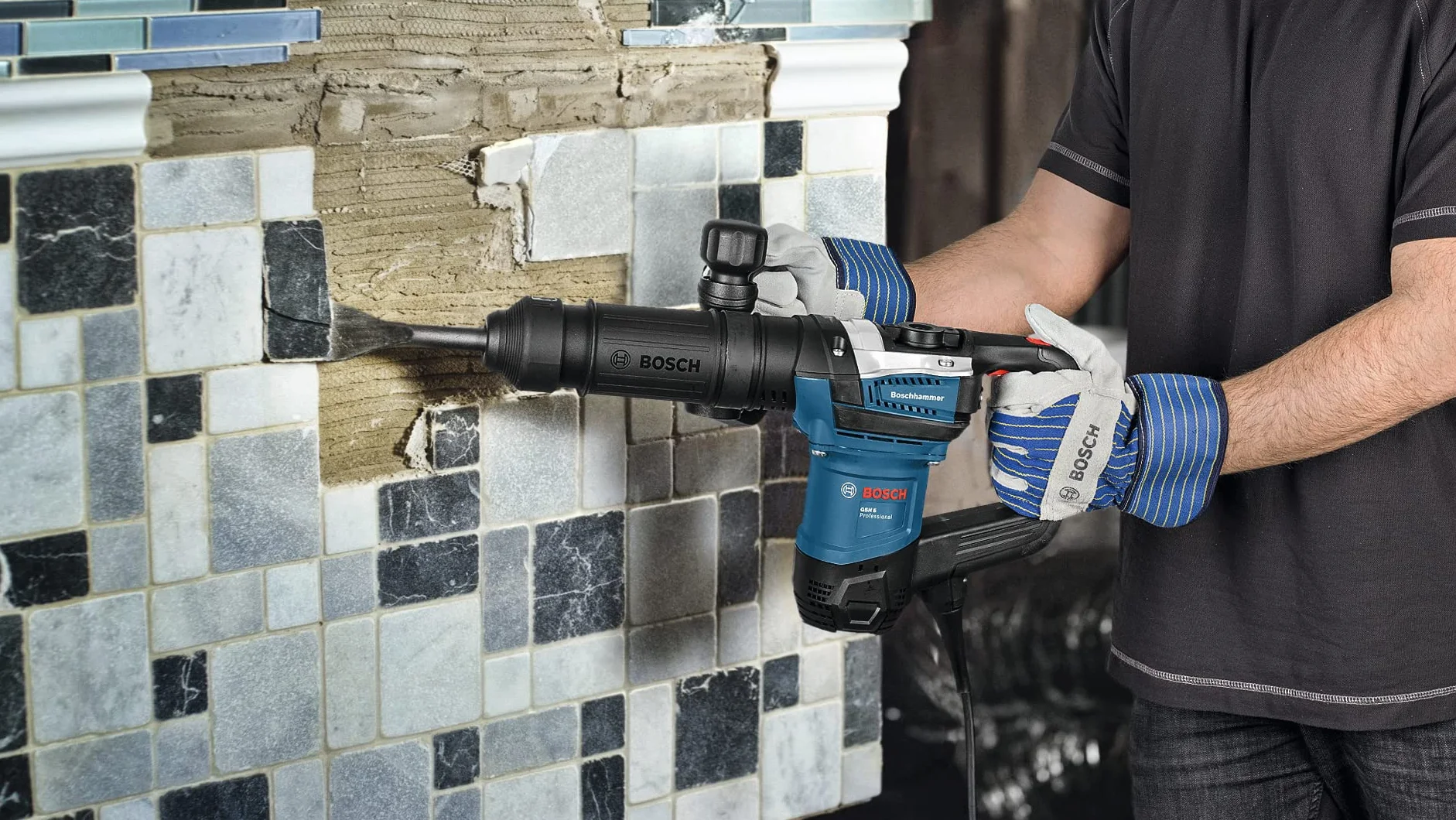 Bosch Professional SDS-Plus Scalpello per Piastrelle, 260 x 40 mm, Nero