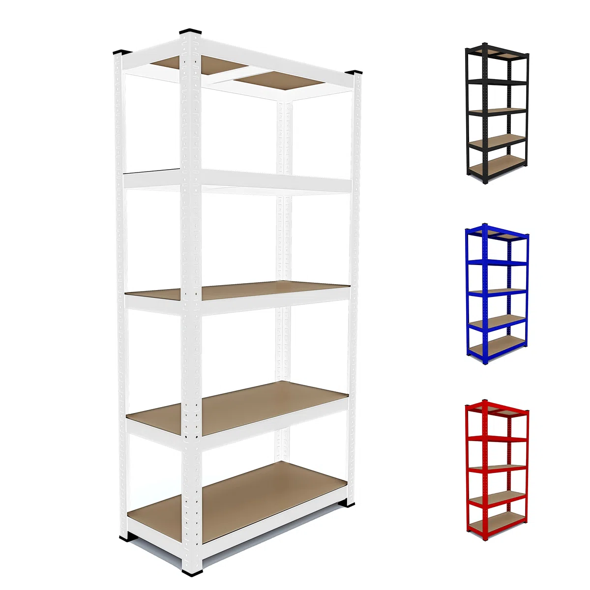 Arreditaly Scaffale In Metallo E MDF Scaffale Ad Alta Portata Fino a 875 kg Con 5 Ripiani Regolabili Ideale Per Garage Officina Cantina Capannone Magazzino Design Modulare 180 x 90 x 40 cm (Bianco)