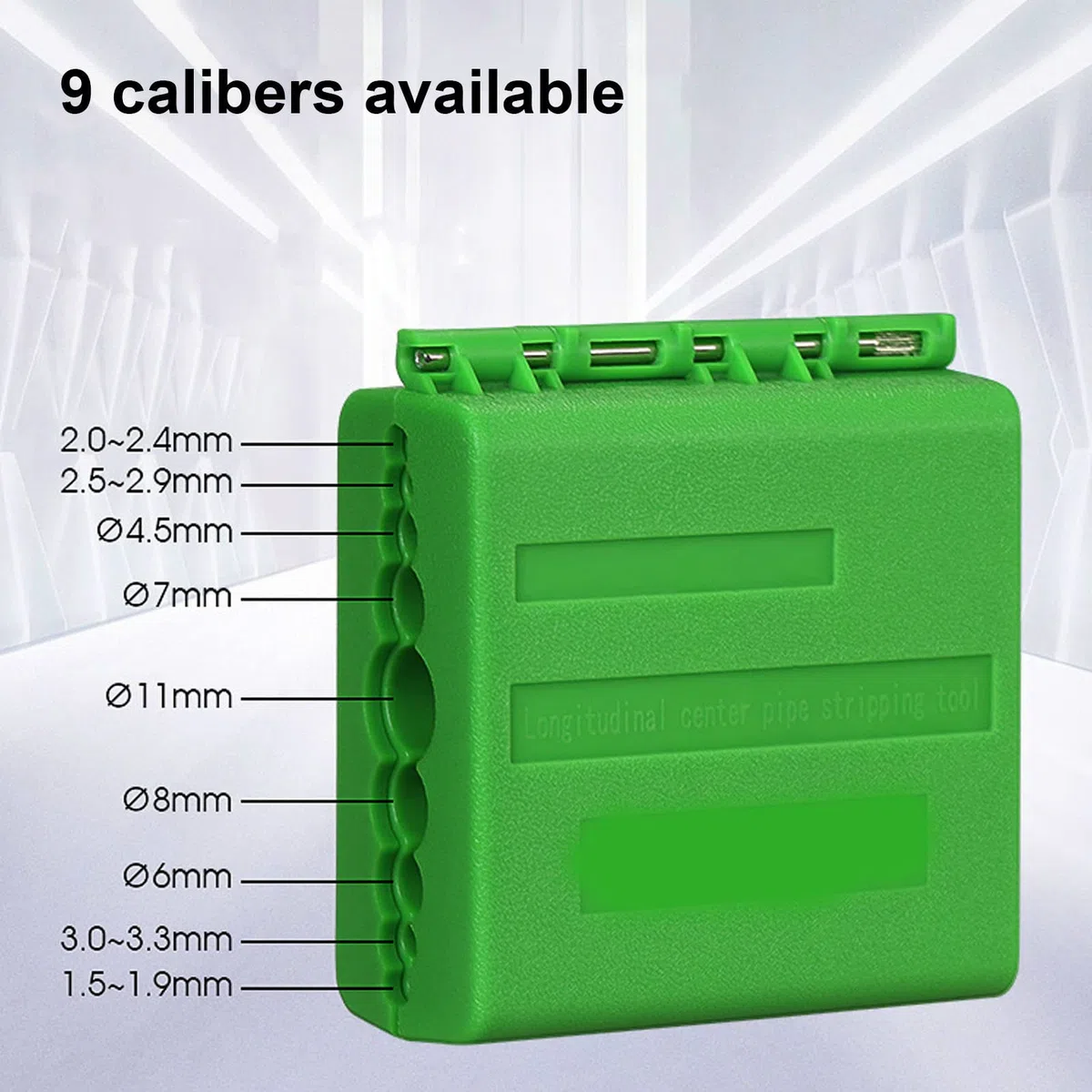 Spelafili per Cavi in Fibra Ottica, Materiale ABS e Lega, Diametro Spelatura 1,5-11mm, Verde, Multifunzione