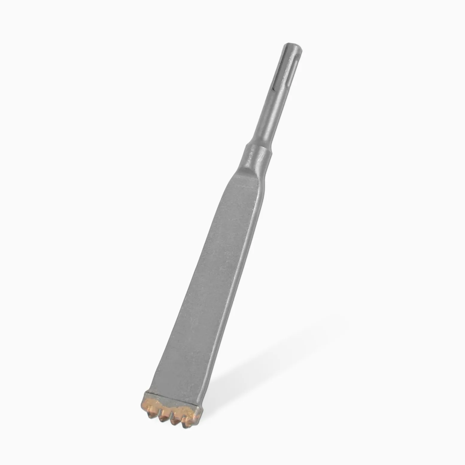 Scalpello a quattro denti SDS Plus, scalpello a quattro denti con gambo rotondo lungo in lega di acciaio, scalpello piatto a quattro rebbi, ideale per piastrelle, cemento, mattoni, pietra