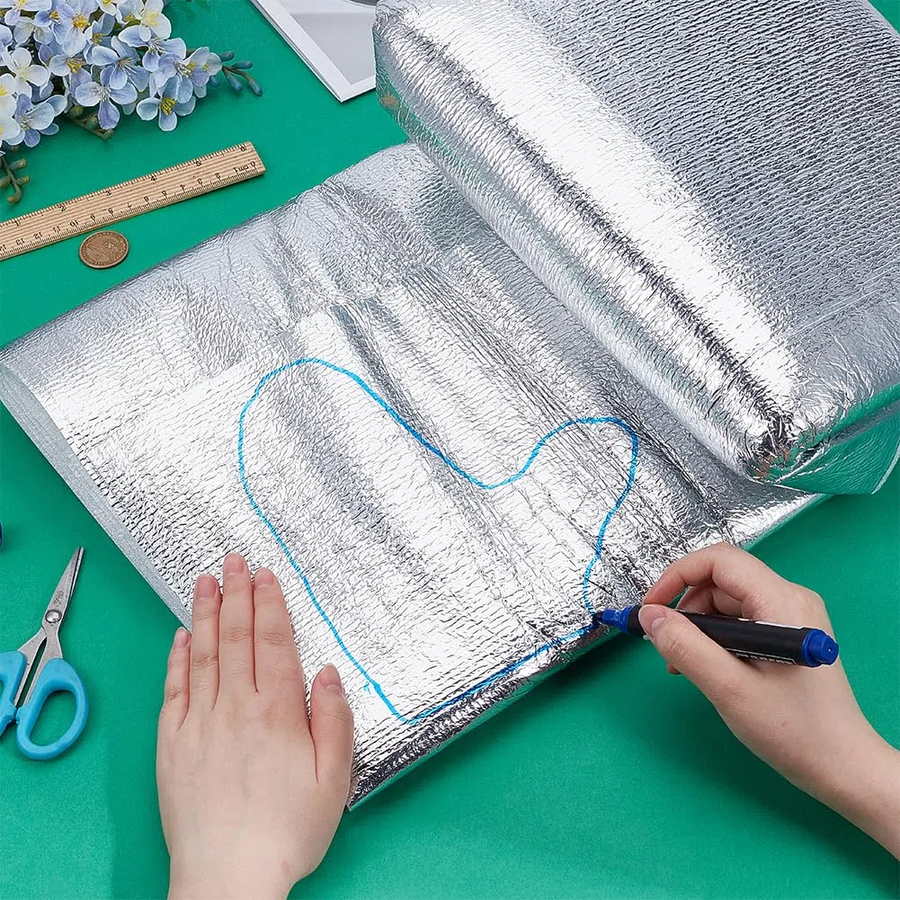BENECREAT Imbottitura Resistente Al Calore Da 3 m, Fodera Termica In Tessuto Riflettente Larghezza 90cm per presine, Sottobicchieri, Copri-ciotole e Borsa Termica da Asporto