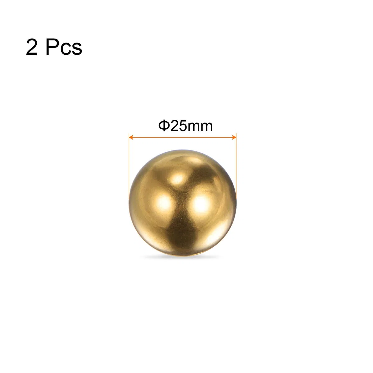 QUARKZMAN 2pz 25mm Precisione Solido Ottone Cuscinetti Sfera per Cuscinetti Valvole Decorazione