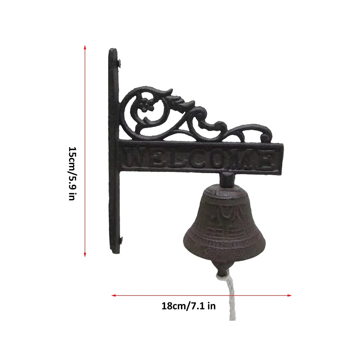Campana da pranzo | Campanello in ghisa per porta d'ingresso, per interni ed esterni, per interni e esterni, decorazione artistica da parete