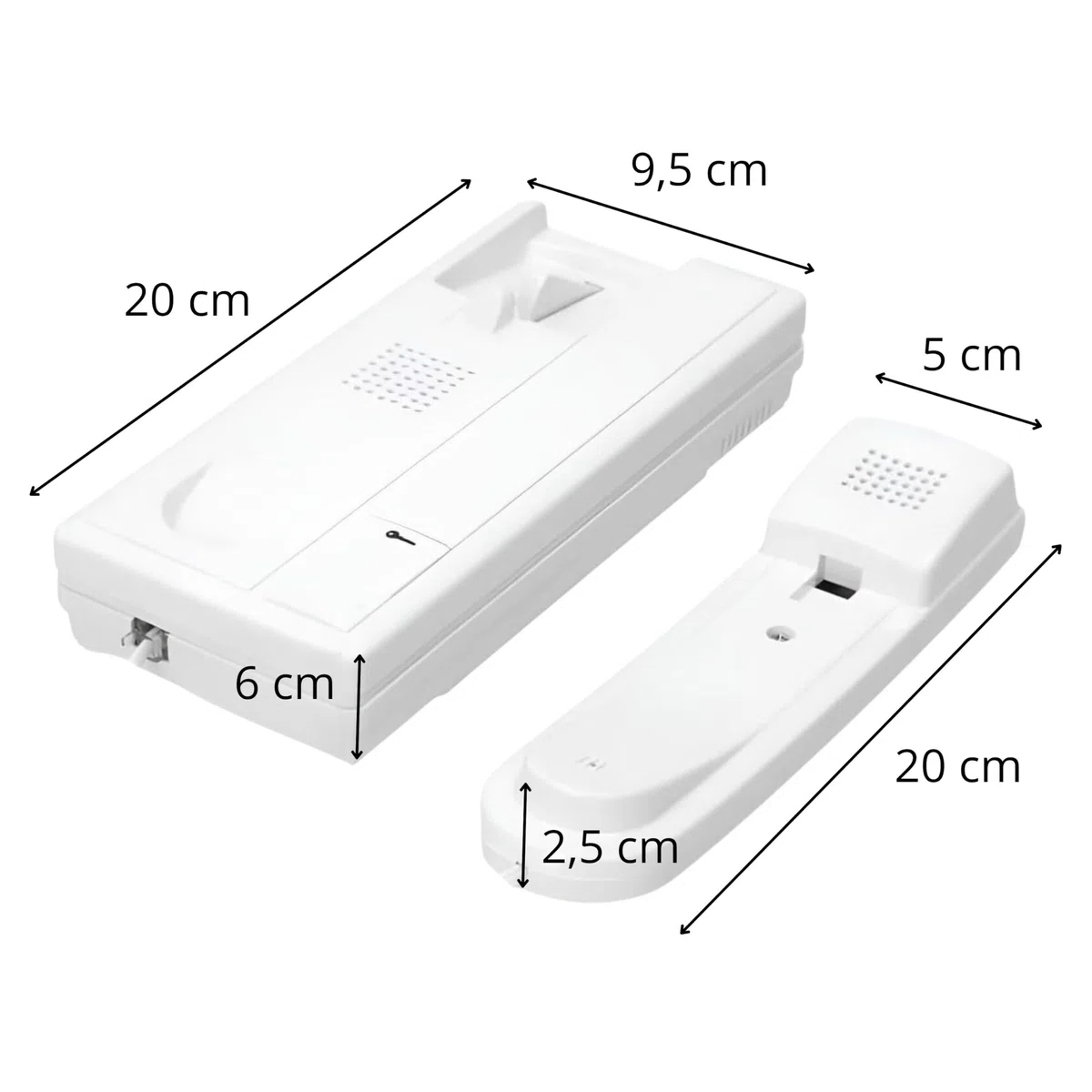 YASTA Kit Citofono Monofamiliare a 2 Fili Con Pulsante Per Apertura Cancello Esterno 3208A