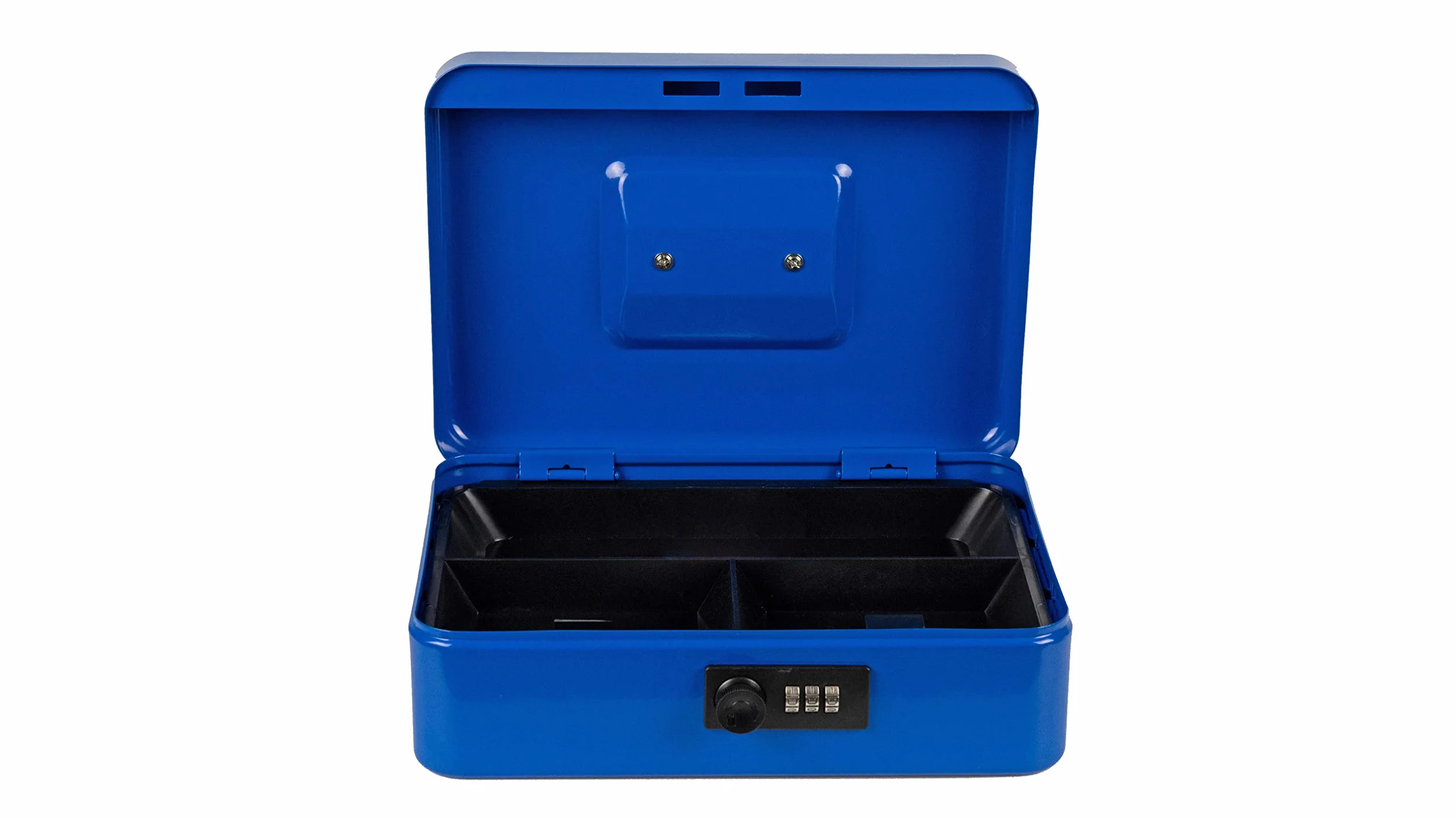 Burg-Wächter 5025 - Scatola con serratura a combinazione e inserto, in lamiera d'acciaio, codice 5025, colore: blu