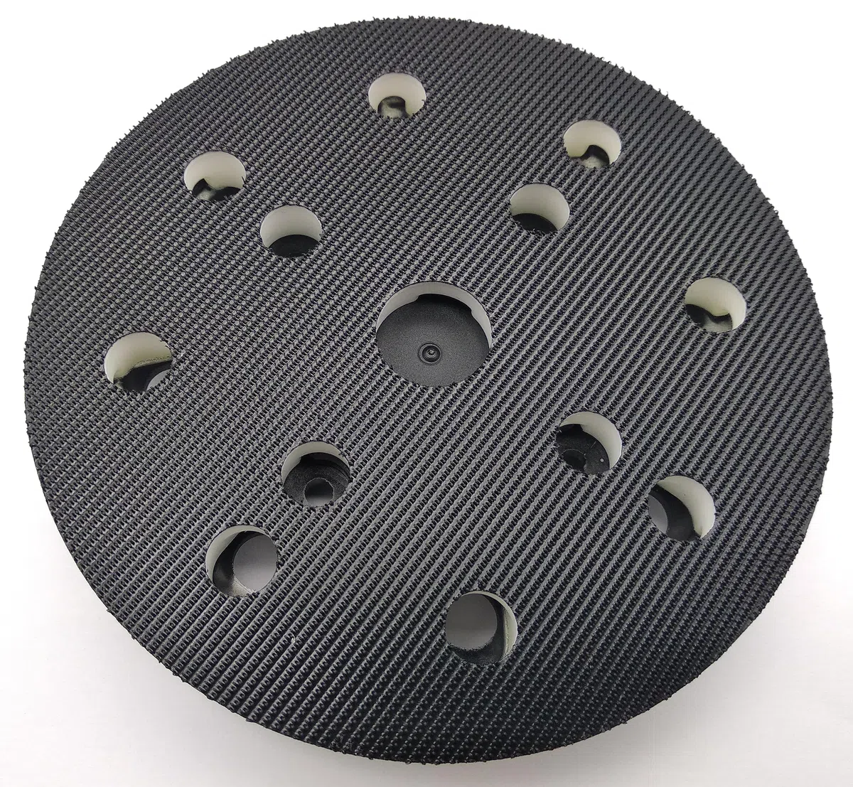 Ø 125 mm piastra di supporto in velcro duro per Festool ES 125, ETS, ETSC 125, piatto abrasivo, 8 fori; compatibile con: ST-STF 125/8-M4-J W-HT 492280 Jetstream