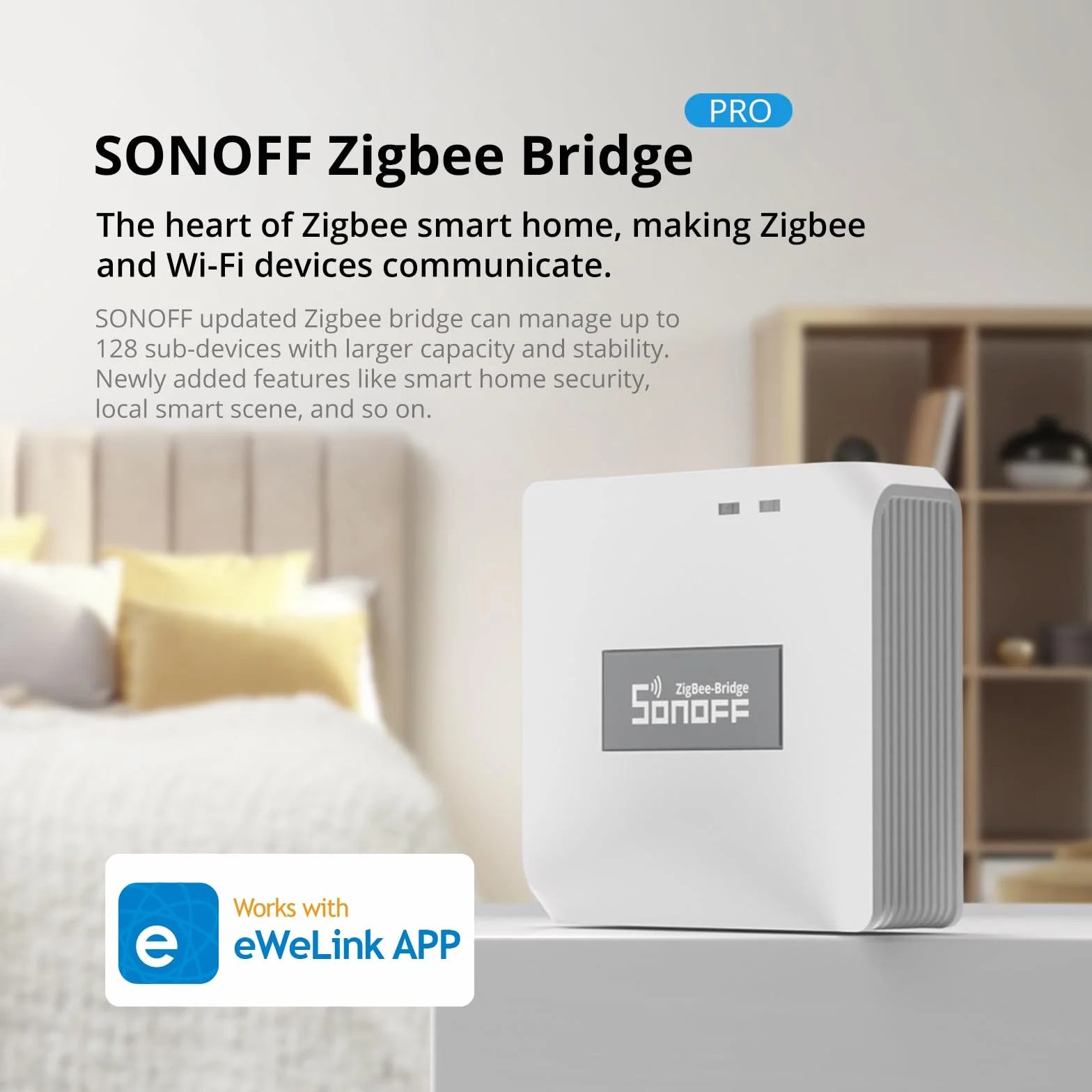 SONOFF Zigbee Hub, Hub Bridge Pro, ZB Bridge-P, Smart Zigbee Gatewaye e Wifi Supporto a Doppio Protocollo, Controllo APP e Gestione multi-Dispositivo
