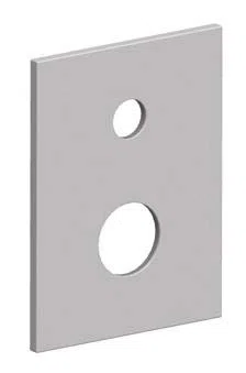 Paffoni ZPIA027CR ricambio - Piastra 2 fori con guarnizioni per art. 015 / L.120 x h.190 mm