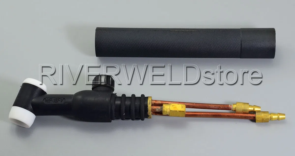 RIVERWELD Corpo della testa della torcia per saldatura TIG WP-18 SR-18 350Amp raffreddato ad acqua (valvola flessibile 18FV)