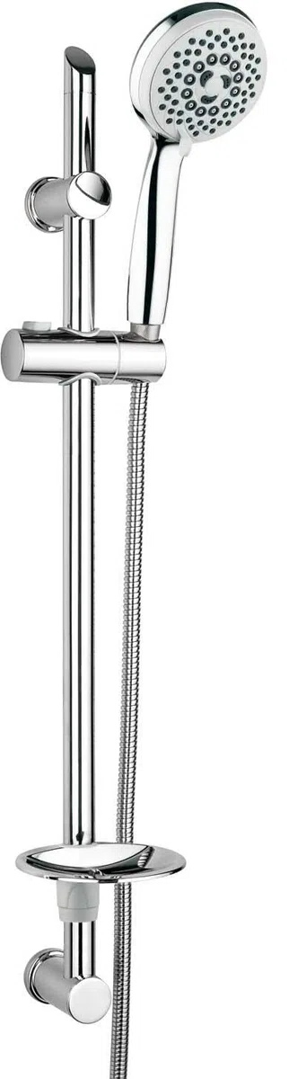Asta Doccia 75 cm, Kit Asta Saliscendi Doccia Regolabile in Altezza, Colonna Doccia Senza Miscelatore, Staffa Supporto Regolabile, Tubo Flessibile Doccia 150 cm
