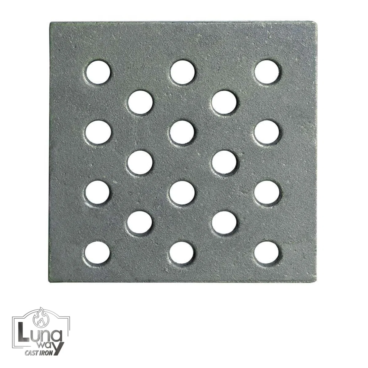 16 x 16 x 1 cm - Griglia in ghisa per raccolta cenere | Adatta per Camini e Stufe | Resistente | Design Moderno | 100% Ghisa qualità LUNAWAY