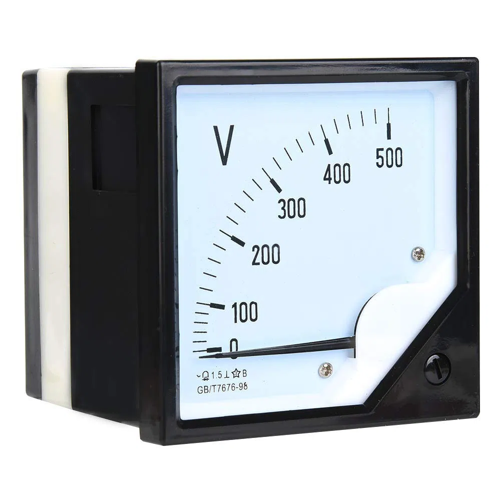Voltmetro Analogico 230v Wechselstrom, Voltmetro AC 0 500V per Dispositivi di Controllo Elettronici Analogici Misuratore di Tensione a Pannello Quadrato Analogico