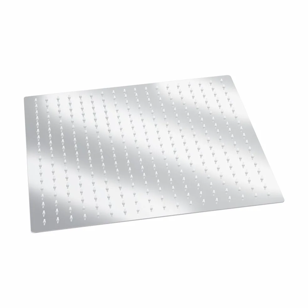 Soffione Doccia Quadrato, 50x50cm Soffione Doccia a Pioggia, Docce Fisso Quadrato, Testa Doccia Piazza ad Alta Pressione in Acciaio Inox con Filettatura G1/2 per Bagno