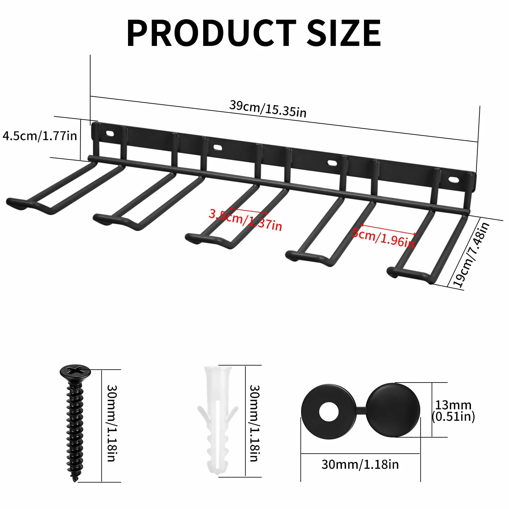 Organizer per Attrezzi da Garage, Supporto per Trapano Cacciaviti da Parete, Organizer per Utensili Elettrici, Appendi Attrezzi da Parete, Porta Cacciaviti da Parete Attrezzata Officina (Nero)