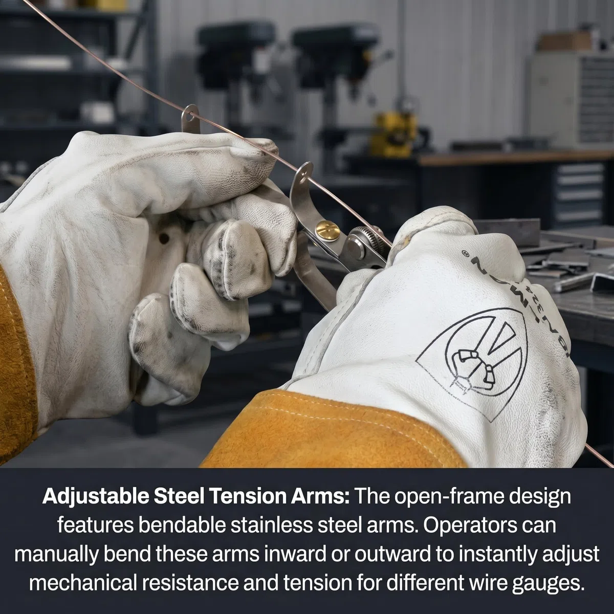 Tig Feeder, Alimentatore leggero Tig Wire Feeder, 7 pollici controllo di tensione, Riposo verticale magentico, Ruota zigrinata per pollice, ATF100, Strong Hand Tools