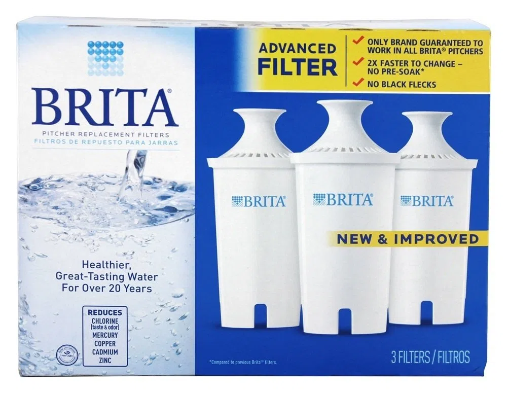 Brita Filter, for Brita Pitchers, 3/PK, Sold as 1 Package