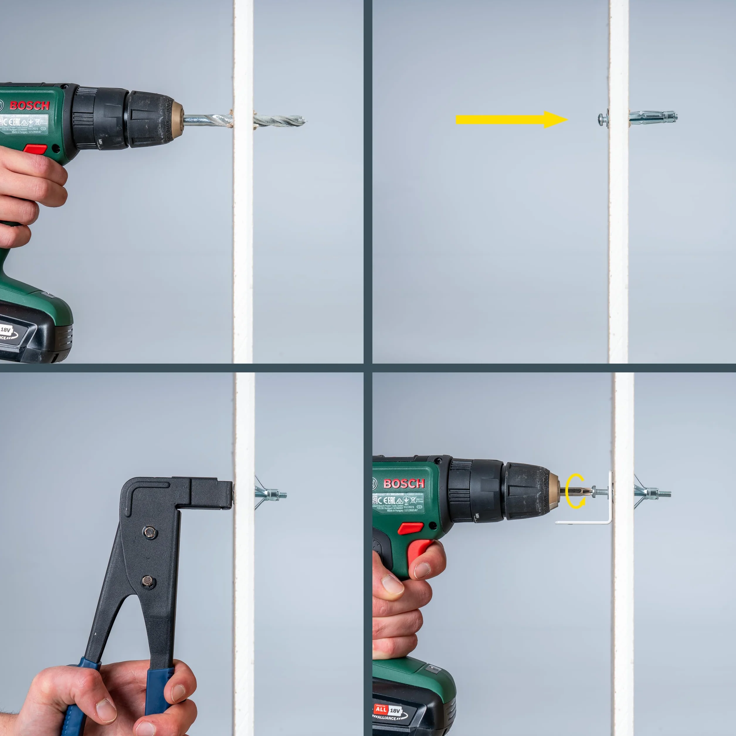 Rapid XP20 Applicatore per Tasselli ad Espansione in Metallo M4 M5 e M6 per Pareti Cave in Cartongesso, Progettato per Lavori Intensivi (5001537)