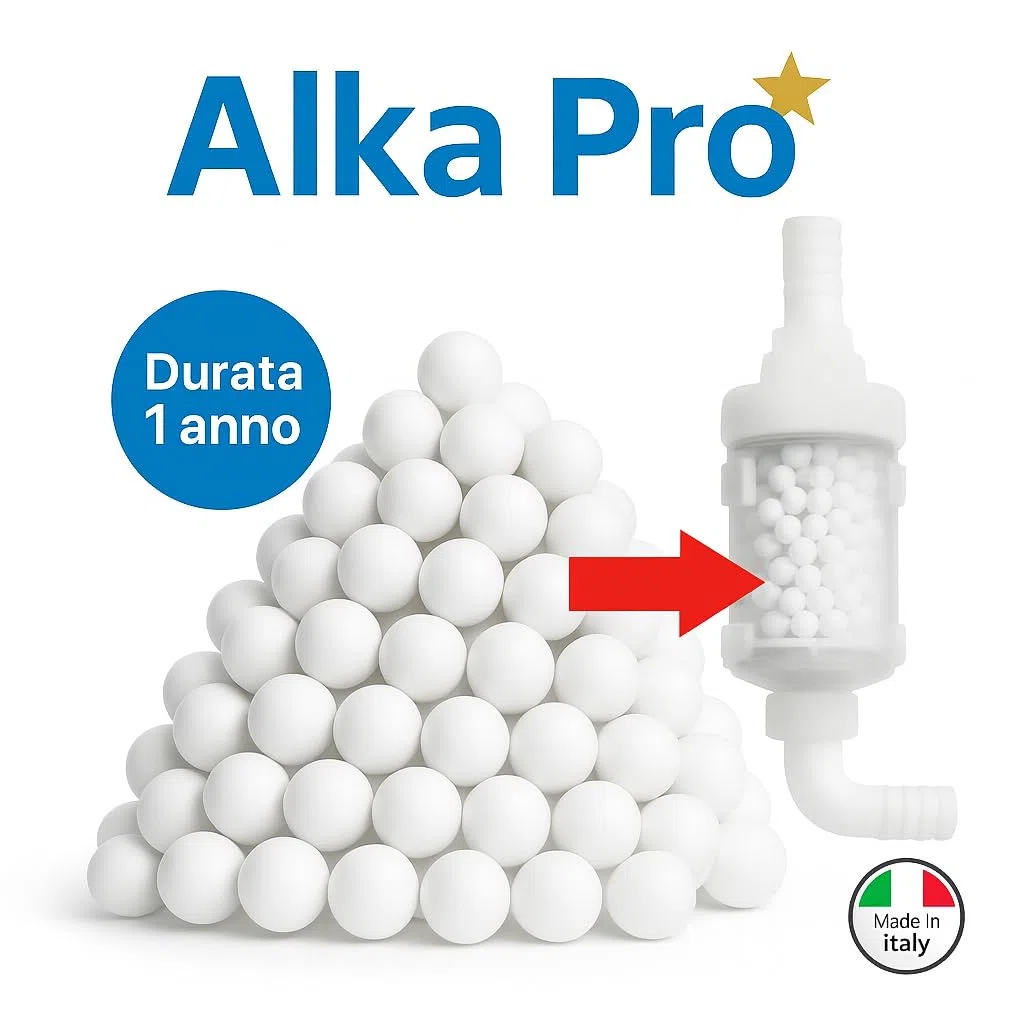 Alka PRO – Neutralizzatore alcalino a lunga durata per caldaie a condensazione | Regola il pH e protegge tubazioni a 12 mesi e oltre | Sfere ceramiche compatte, non sfarinano | 500 g