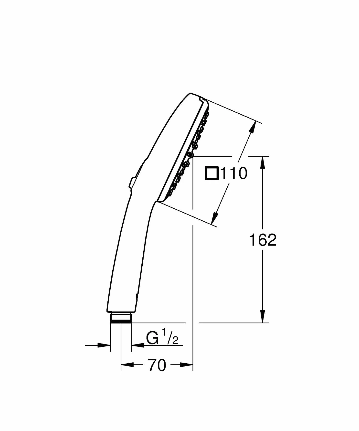 GROHE Vitalio Comfort Doccino Doccia a 2 getti, con deviatore SmartSwitch, nero opaco, 263972431