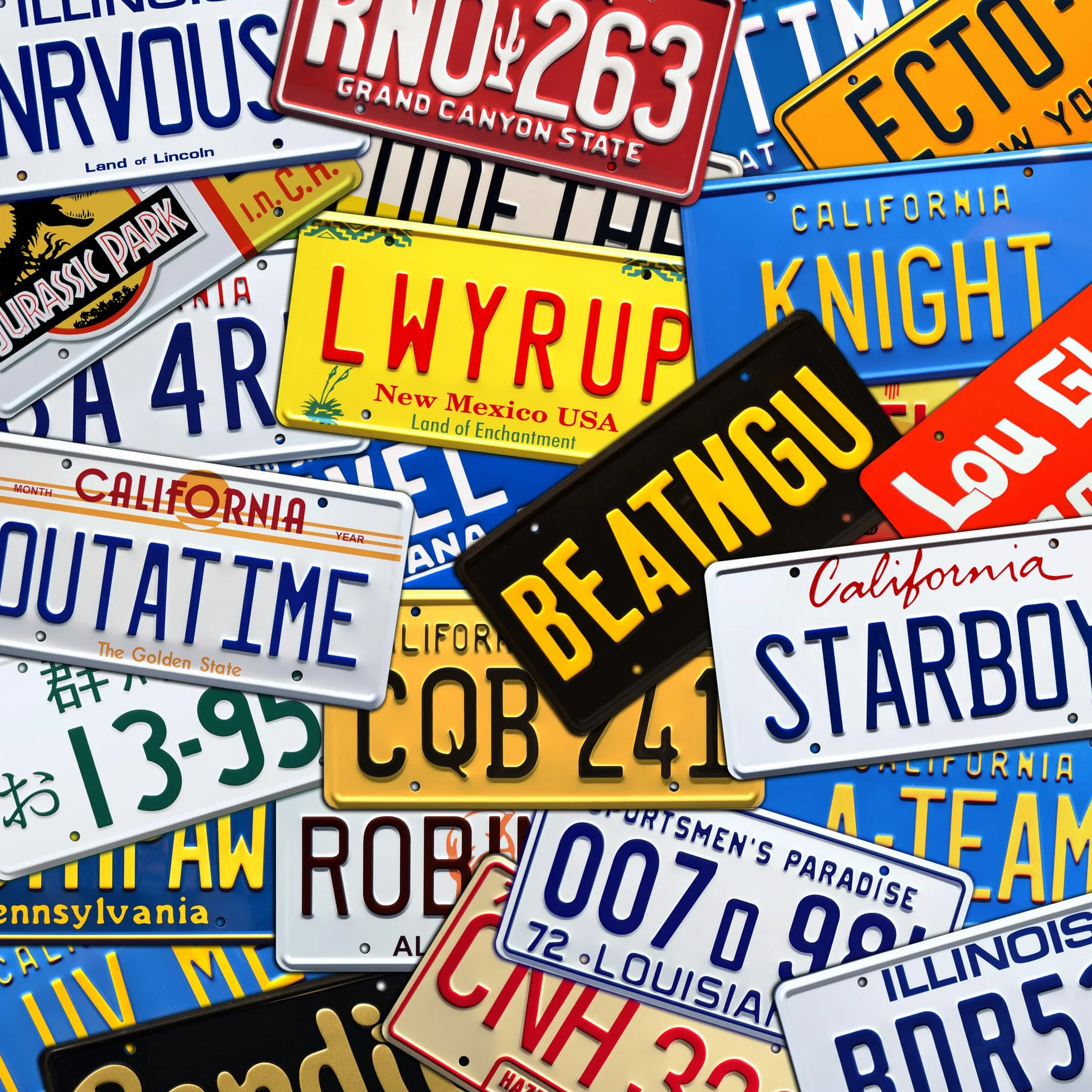 Iron Man | STARK 4 | Metal Stamped License Plate