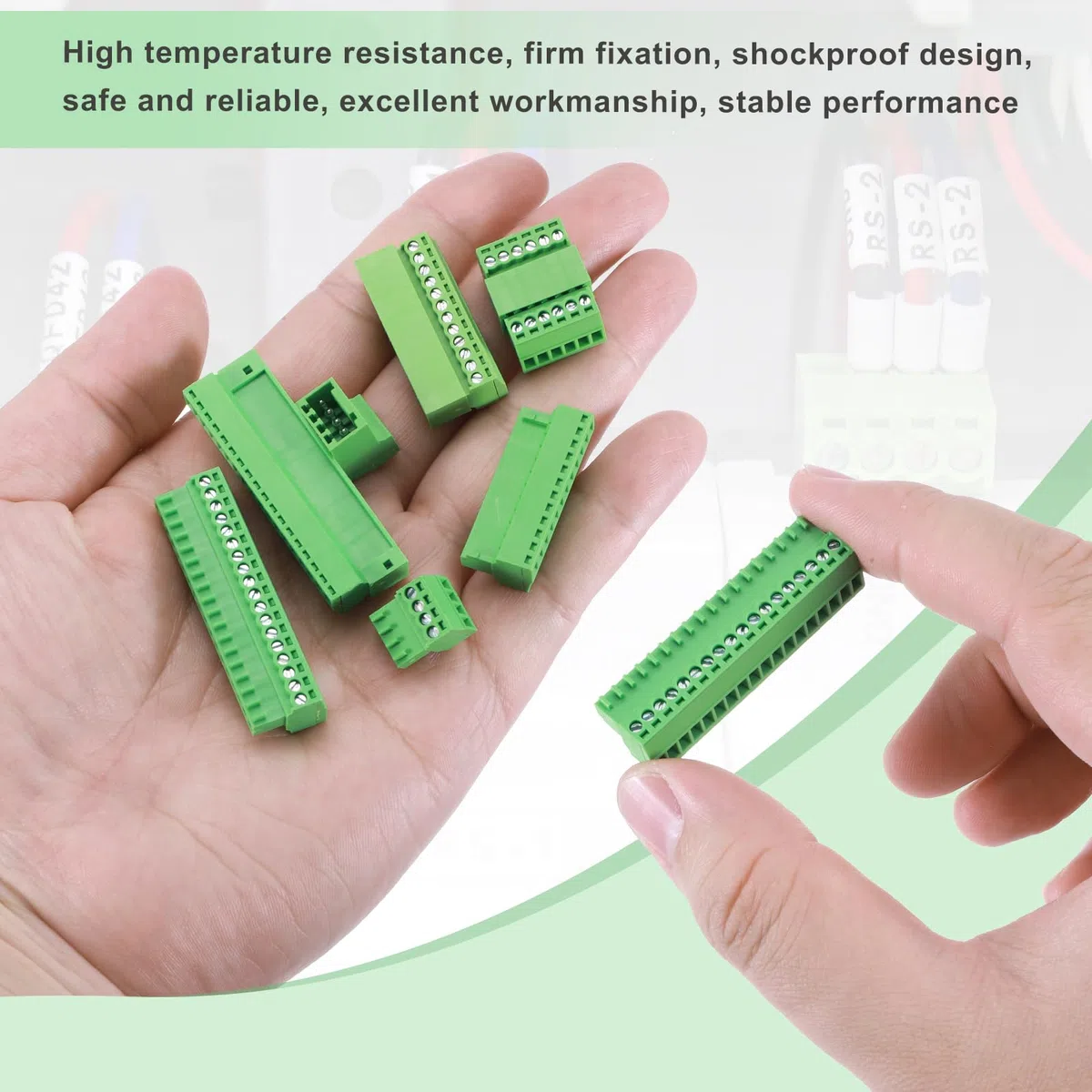 QUARKZMAN 2 Set Connettore A Blocco A Vite Per PCB Maschio Femmina 18 Pin Passo 3mm 0.1 Pollici, Verde