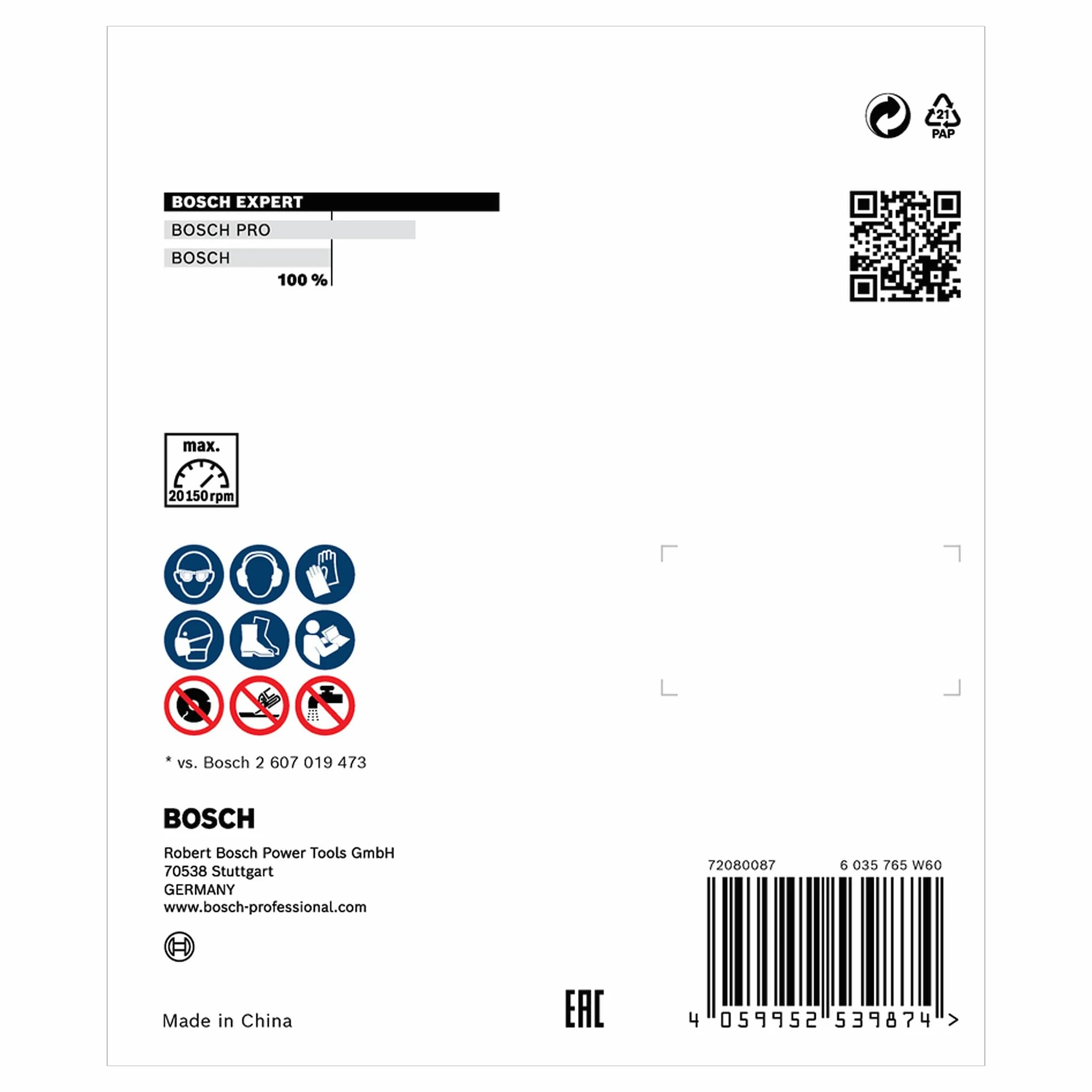 Bosch 1x Disco diamantato EXPERT Hard Ceramic mini, foro 10 mm (per Piastrelle dure, Pietra dura, Ø 76 mm, Professional Accessorio Minismerigliatrice angolare)