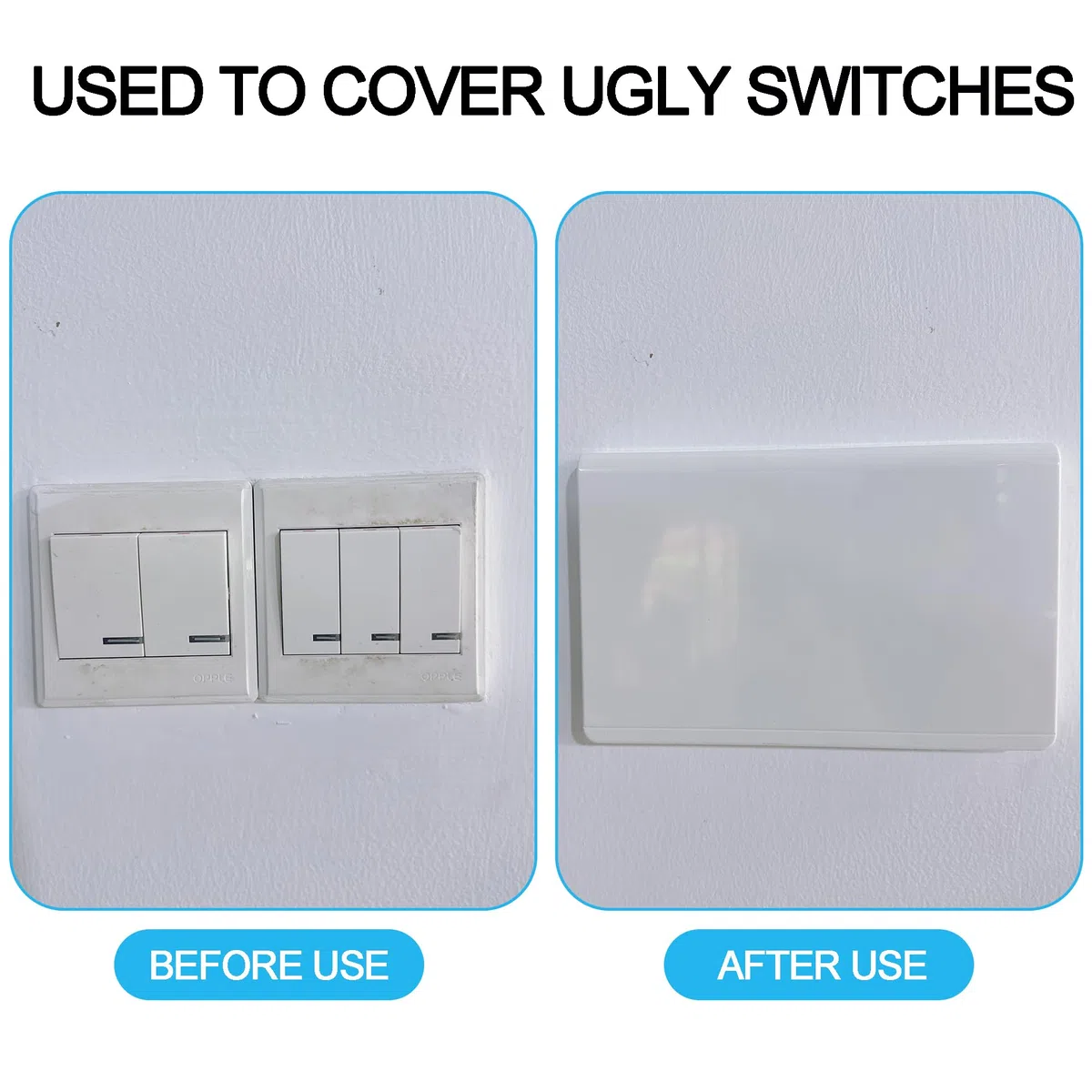 2 pezzi copertura interruttore luce doppio tipo 86 prese esterne impermeabile 2 scomparti per bagno, giardino, cucina (bianco, 2'
