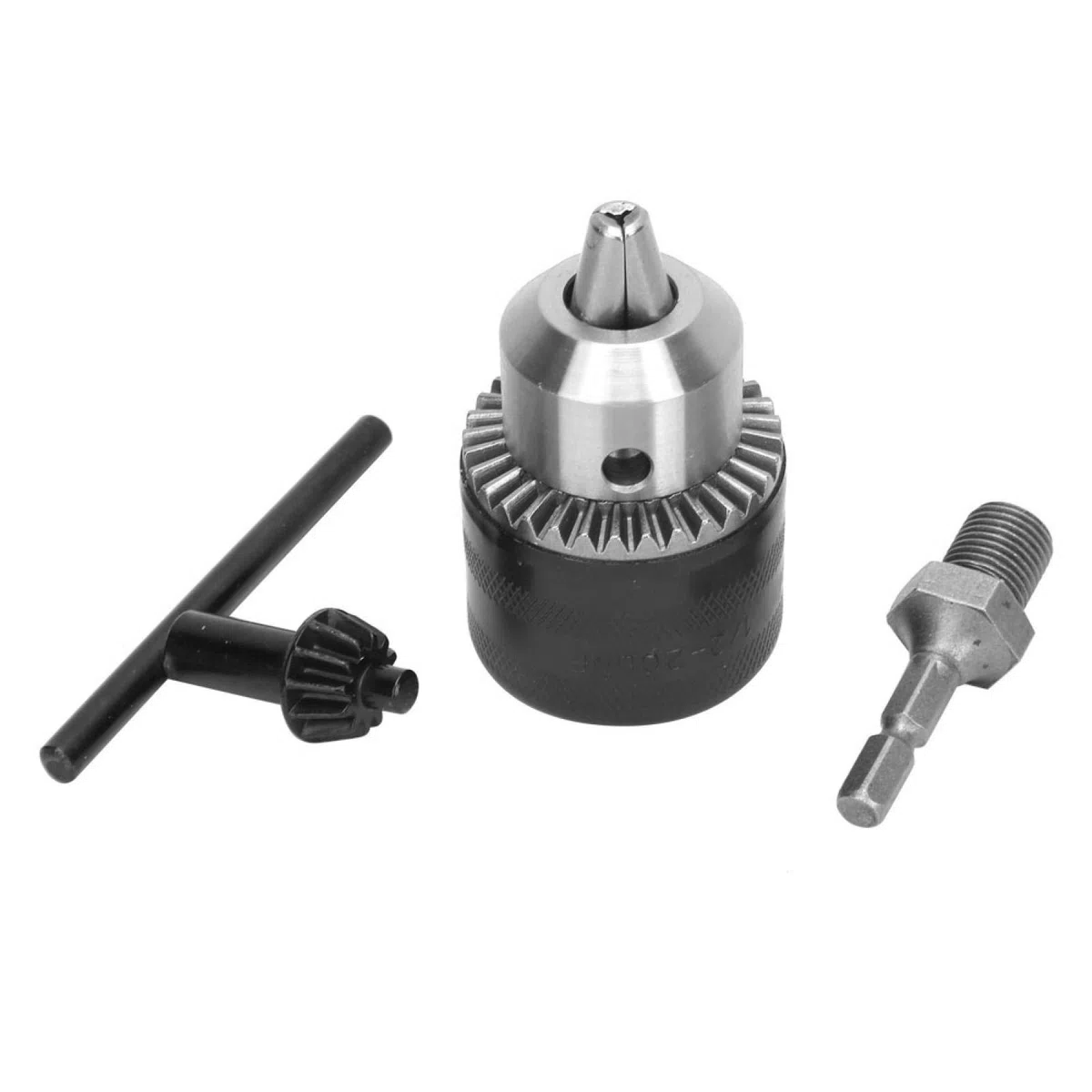 con stabilità Struttura interamente in metallo 1/2-20UNF Mandrino per trapano Mandrino per trapano con attacco esagonale da 1/4 Mandrino per trapano a pinza Premium 1.5-13MM per industria