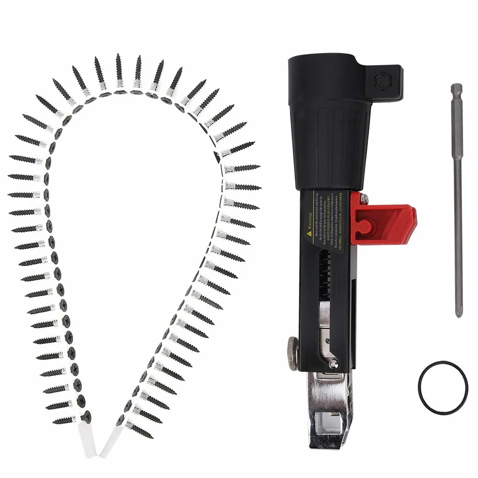 AMONIDA Sparachiodi Elettrica, Spara Chiodi, Attrezzatura di serraggio a Vite, Pistola sparachiodi a Catena in Lega di Alluminio per soffitto, tavola di Legno, cartongesso, Parete divisoria