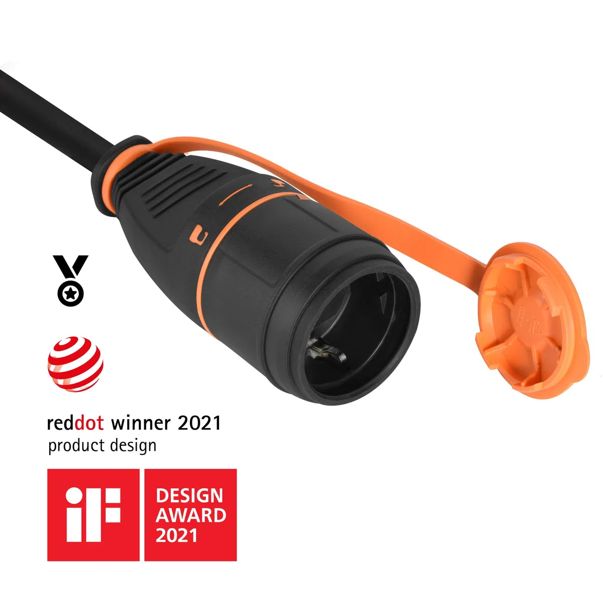 Electraline 01742 Prolunga Elettrica, Adattatore industriale CEE IP44 1.5M, Cavo H07RN-F 3G1.5 con Presa Electralock dotata di Meccanismo di Blocco che impedisce disconnessioni accidentali della spina