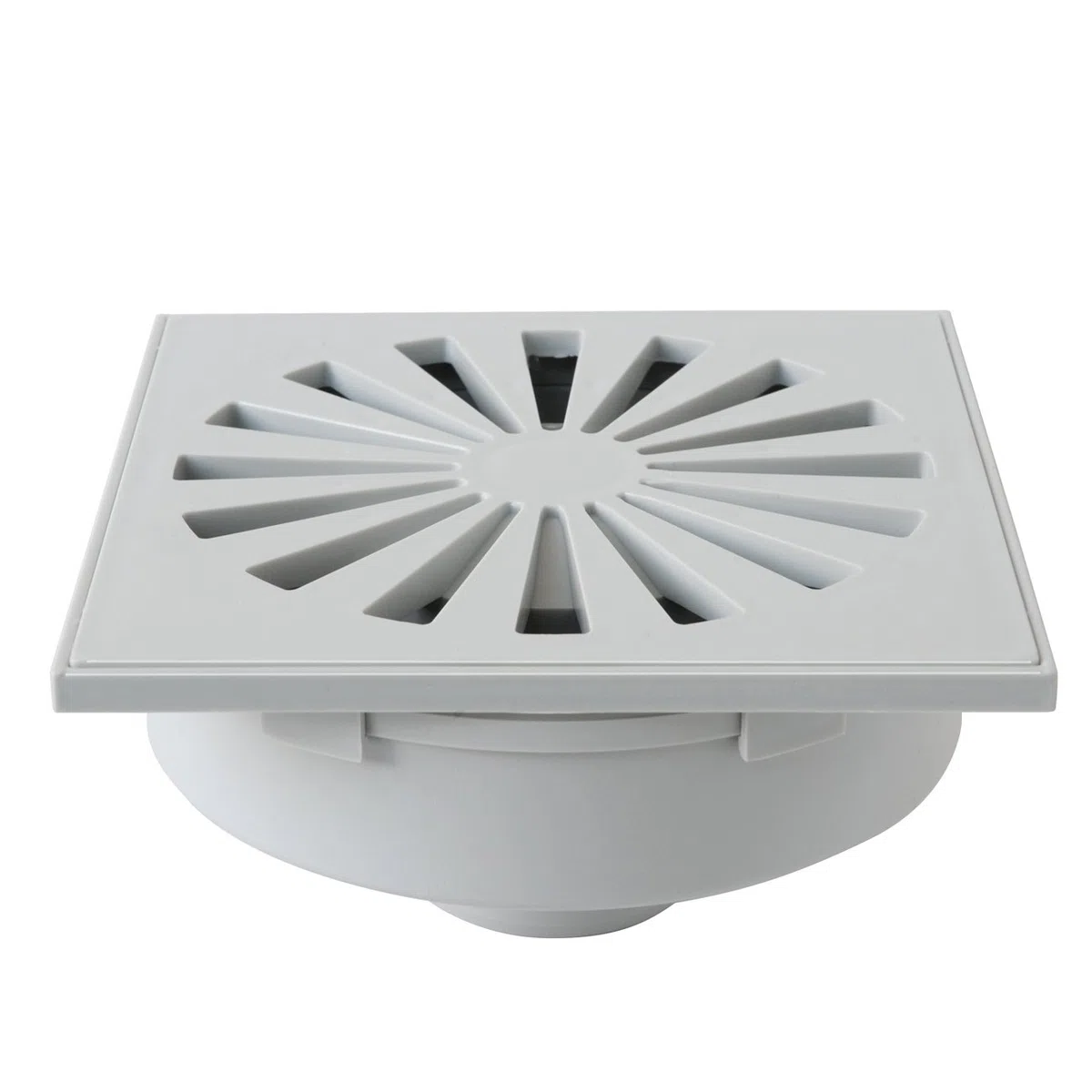 First Plast CHABSV1540G Chiusino Sifonato in ABS, Grigio, 150 x 150 mm