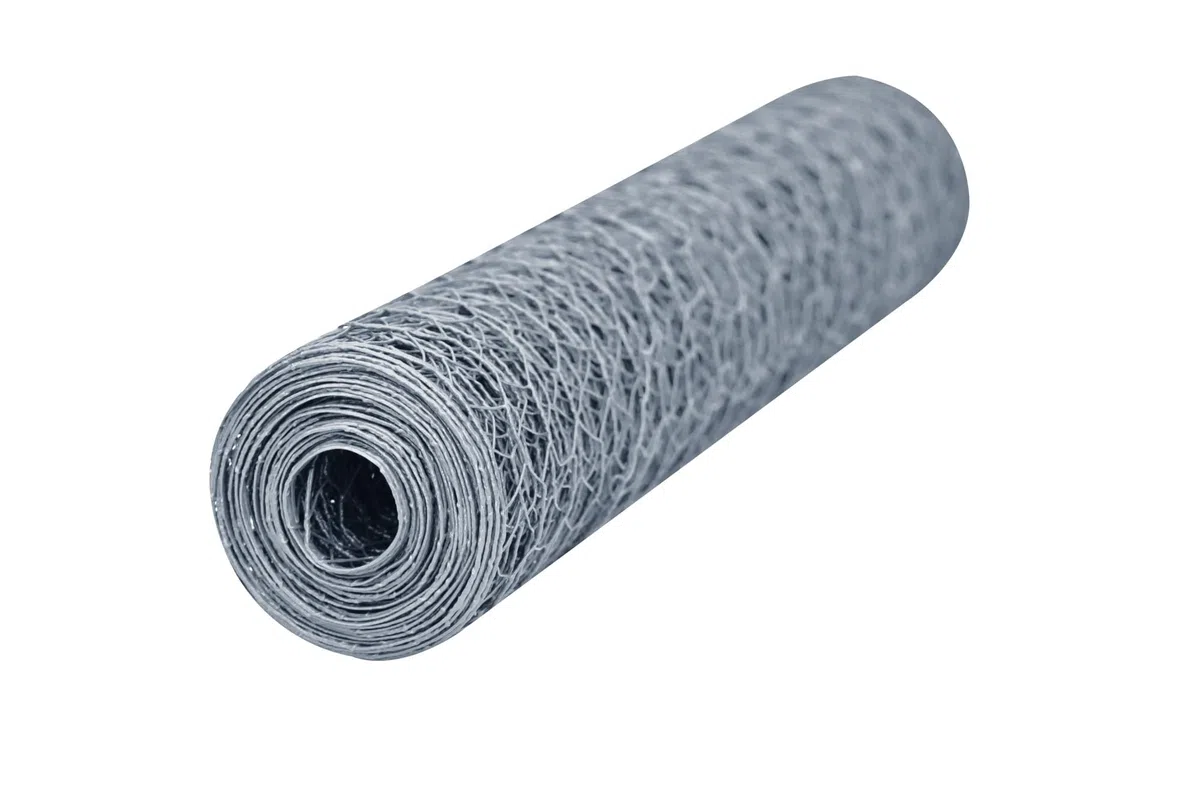 Windhager Recinzione Metallica zincata per Piccoli Animali, per lepri e polli, Copertura per grondaia, Larghezza Maglie 25 mm, 10 x 0,5 m x 0,7 mm