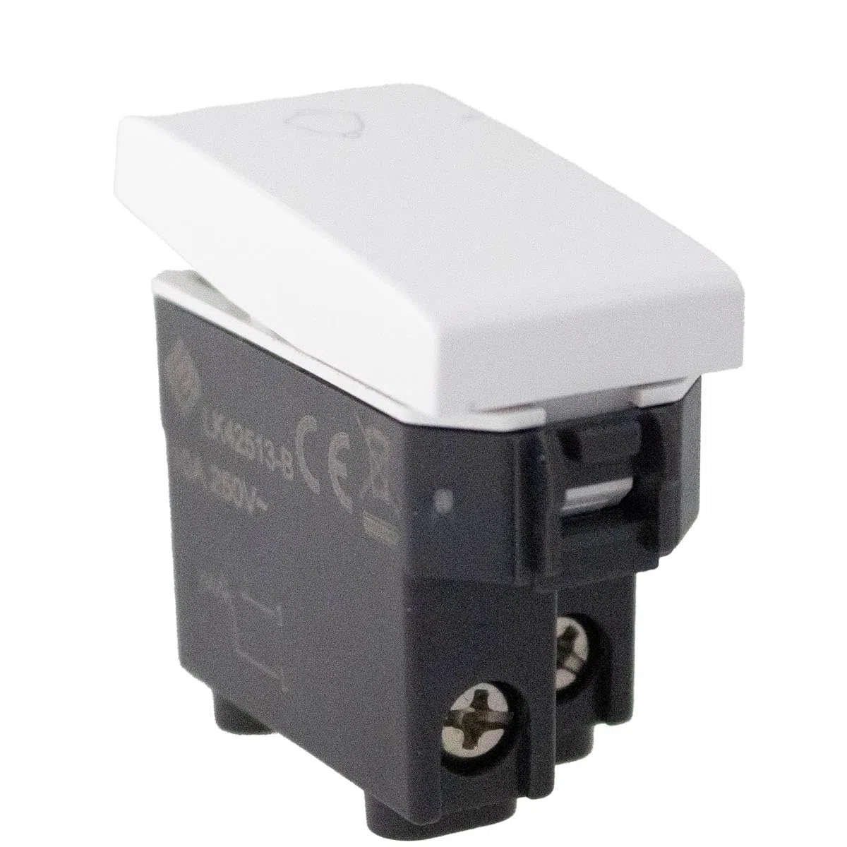Pulsante Con Simbolo Campanello 1P 10A, Compatibile Con Bticino Living, Compatibile Con Vimar Plana (1 Pezzo, Bianco)