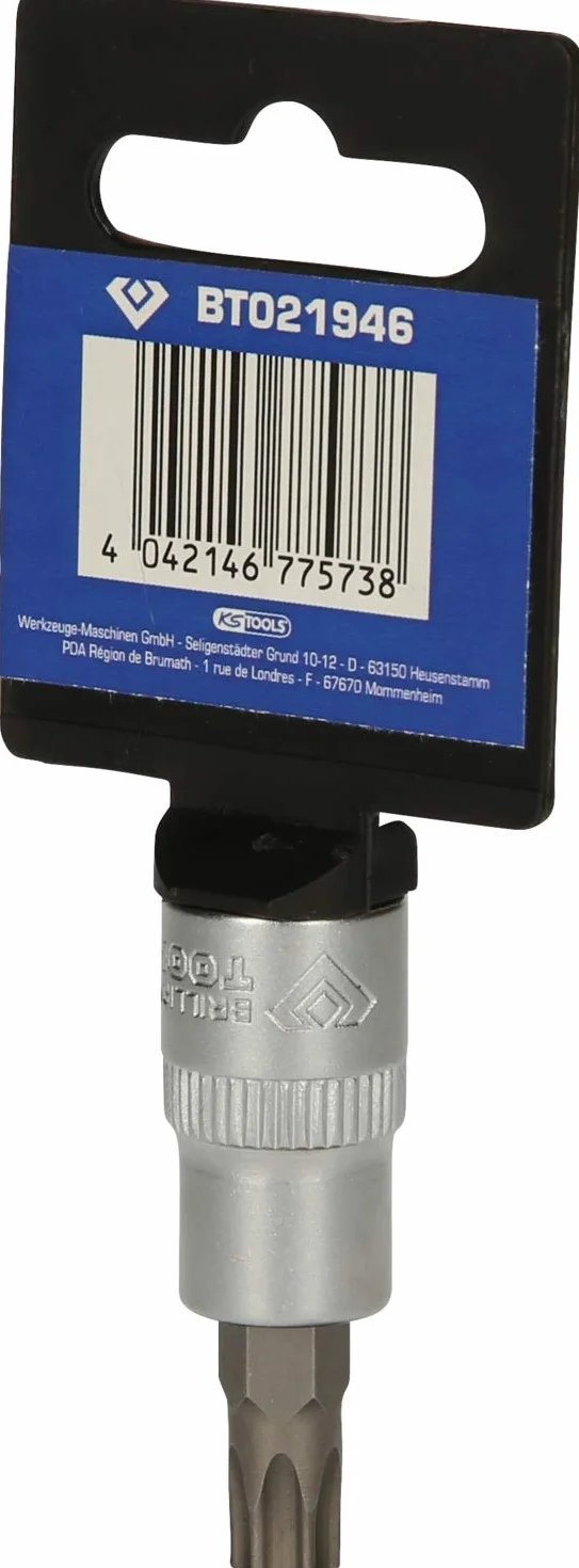 BRILLIANT TOOLS BT021946 Bussola a inserto Torx 3/8", T45 [Powered by KS TOOLS]