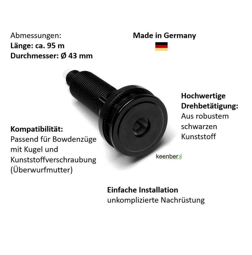 Set eccentrico per lavelli da cucina: bocchetta girevole Exenter e manopola girevole – Pezzi di ricambio premium Made in Germany