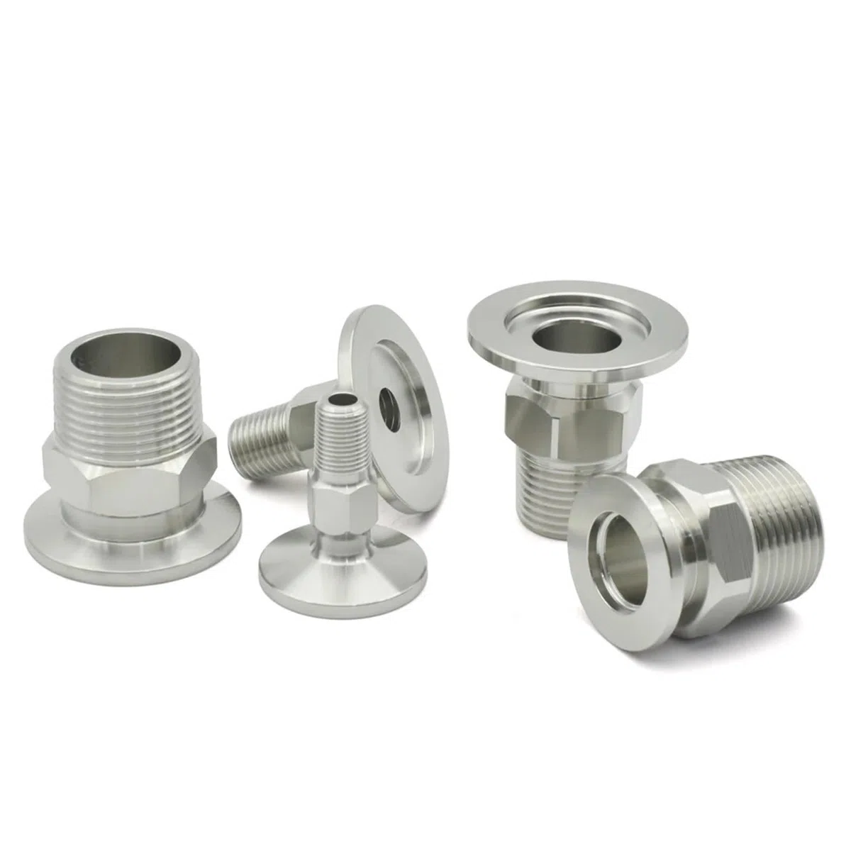 KF16 KF25 KF40 KF50 Adattatore for Giunto Esagonale con Flangia for Vuoto Acciaio Inossidabile 304 Filettatura Esterna BSP 1/8 "1/4" 1/2" 3/4" 3/8" 1" 11/4" 11/2" 2"(KF40-OD 1 inch)