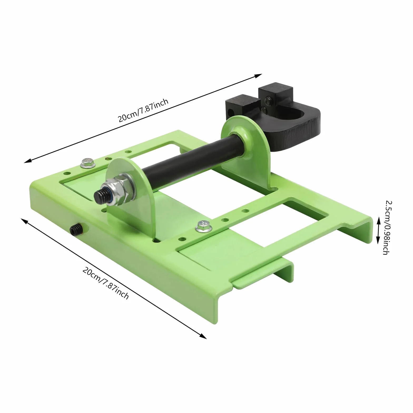 Guida per motosega, taglio di precisione regolabile, 25-85 mm, per tavole da travi, 20 x 20 cm, 1,4 kg, verde