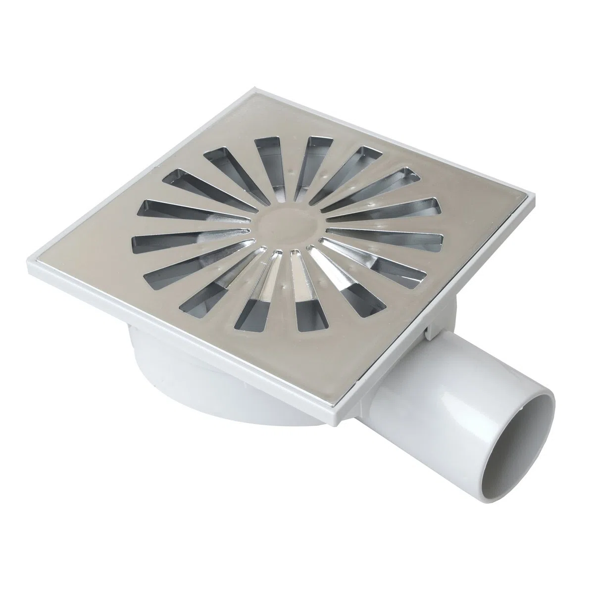 First Plast CHABS15M Chiusino Sifonato in ABS, Cromato, 150 x 150 mm