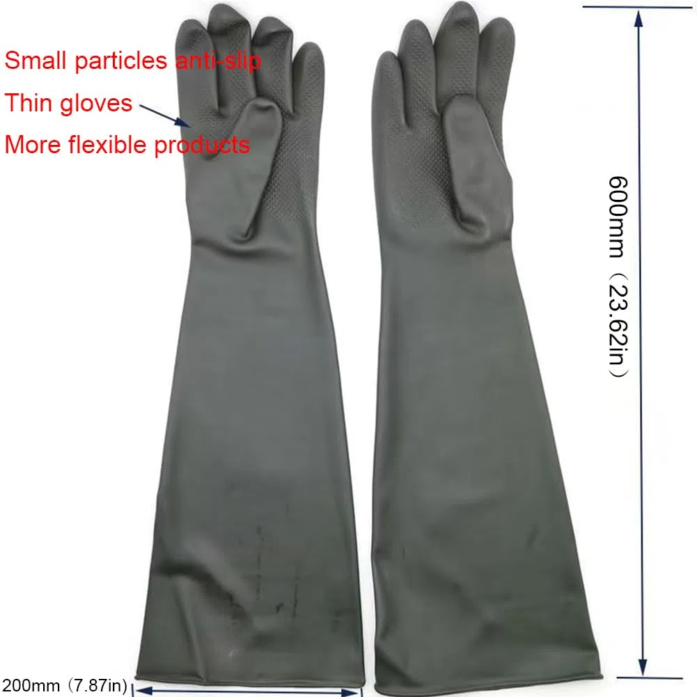Guanti di mobile sabblast, guanti blaster sabbia di sabbia per sabbiatura abrasiva mobile abrasivo A pair of glossy thin gloves (diameter 150mm) Sandblasting gloves