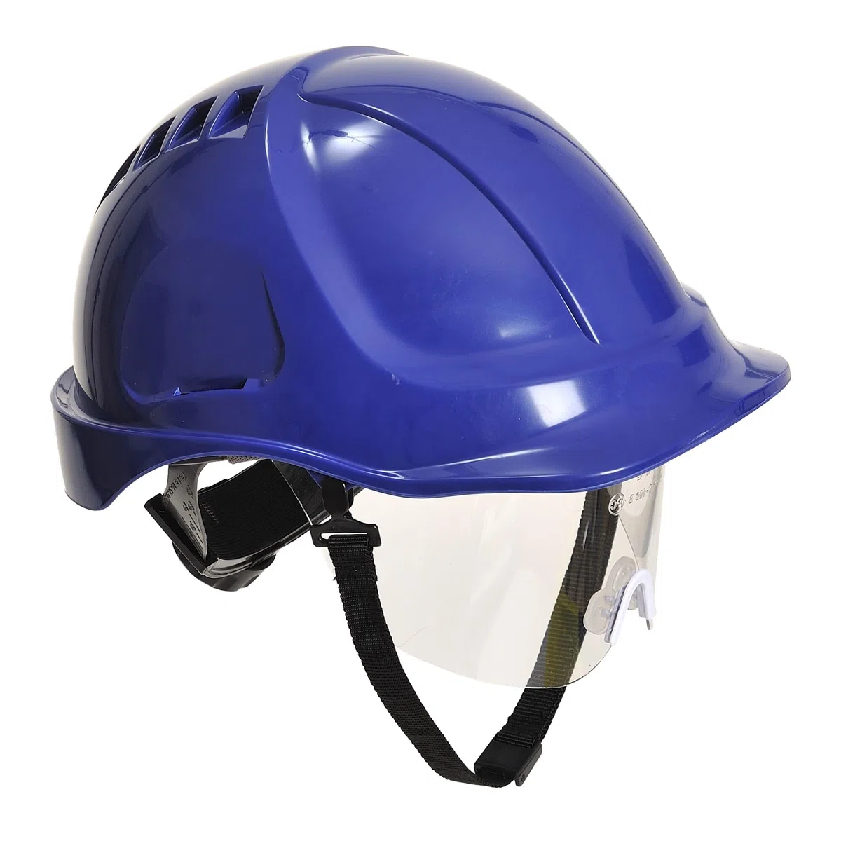 Portwest PW54 Casco di Sicurezza con Visiera Endurance Plus Blu Reale