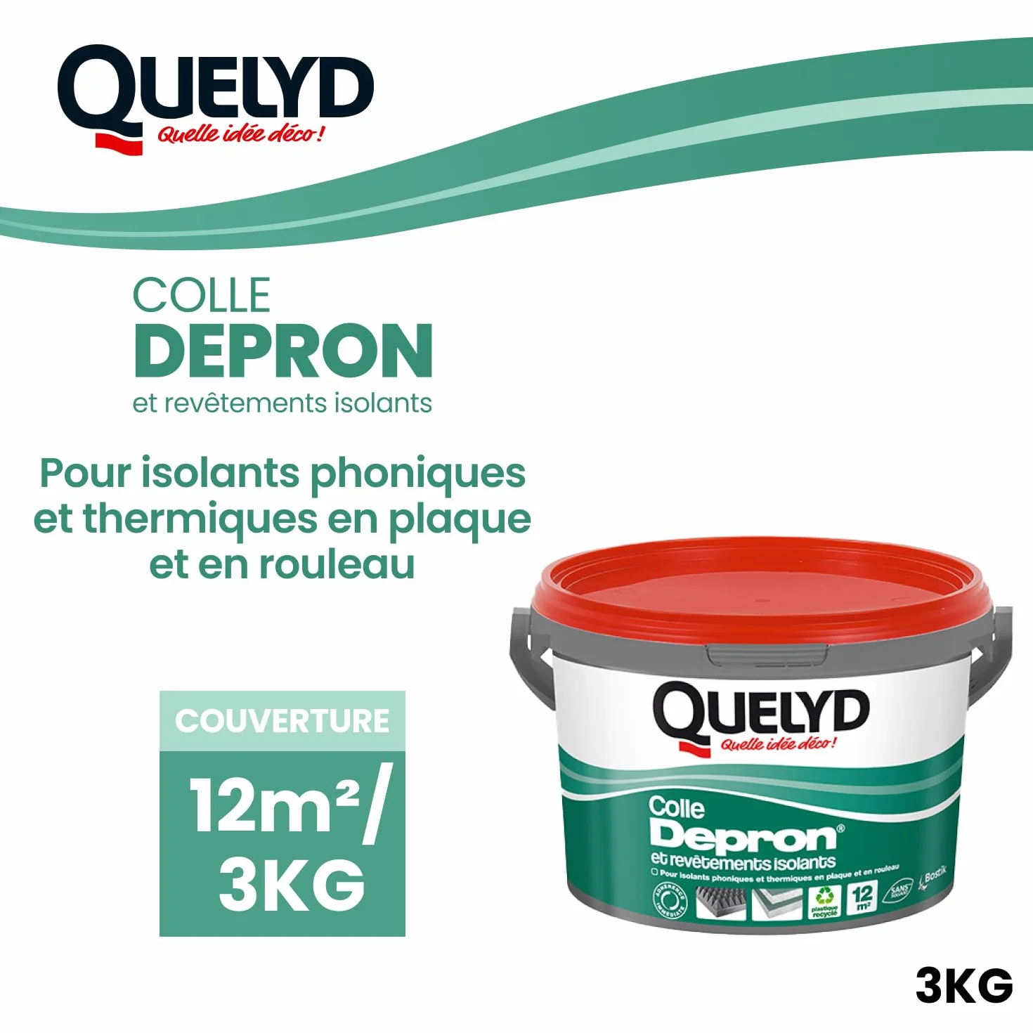 Quelyd Depron Secchio 3 kg Colles, Bianco