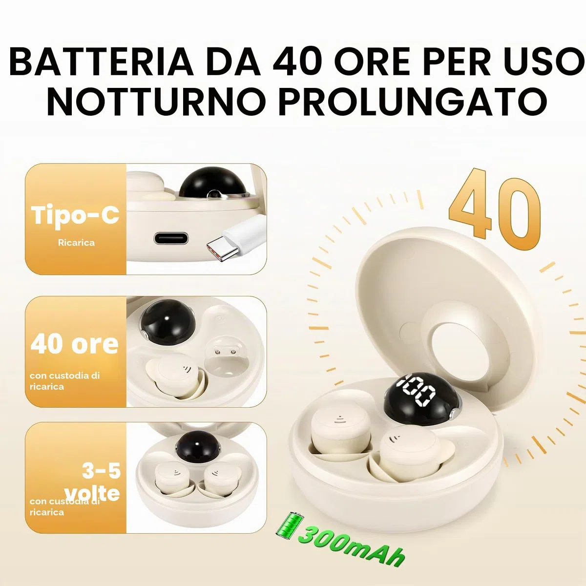 Cuffie Bluetooth Antirumore, Mini Cuffie per Dormire Morbide Adatte a Persone con Disturbi del Sonno, Gadget Tecnologici Regali
