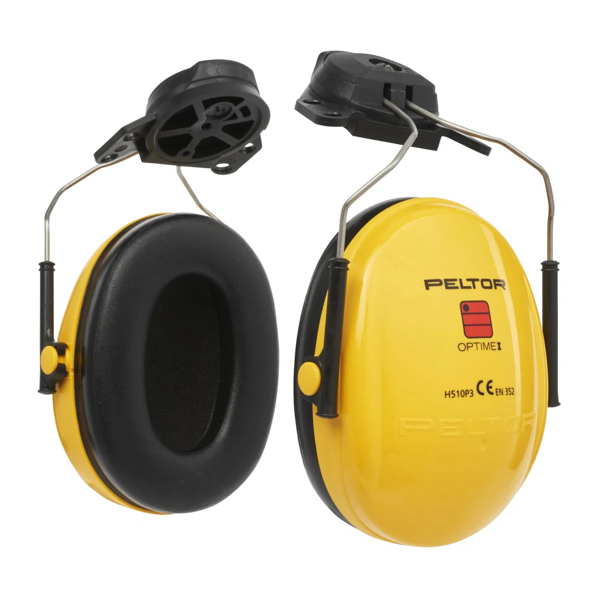 3M H510P3E-405-GU Cuffie Protettive con Attacco per Elmetto, 26 dB, Giallo