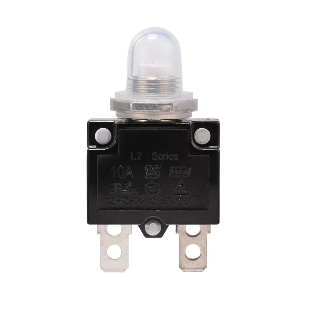 Circuit Breaker 1X 5A/10A/15A/20A/30A Circuit Breaker 12V/24V Push Button Resettable Thermal Circuit Breaker Panel Mount with Waterproof Cap (Size : 15A)