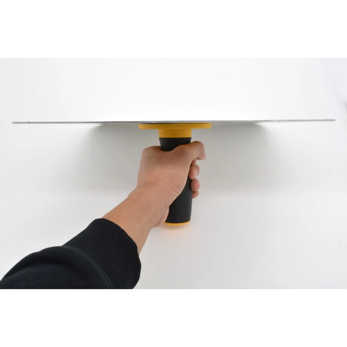 Masonry Hawk Mortar Board Holder Alluminio Plastering Hawk con impugnatura morbida Home Paint con maniglia Strumento di finitura per intonacatura per malta cementizia Cartongesso