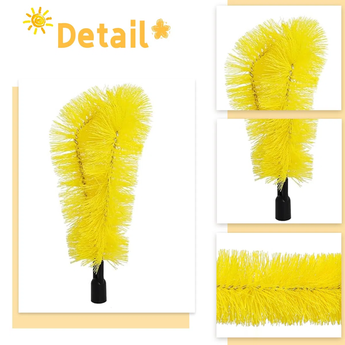 2 pezzi Spazzola per la pulizia della grondaia Gutter Cleaning Brush Strumento per il tetto per Rimuove i residui di foglie 33x15cm