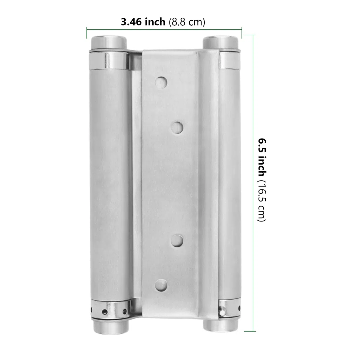 2 Cerniera in Acciaio Inox Doppia Azione per Porte a Battente Cerniere, a Molla di Chiusura Cutomatica per Bar e Caffetteria, argento